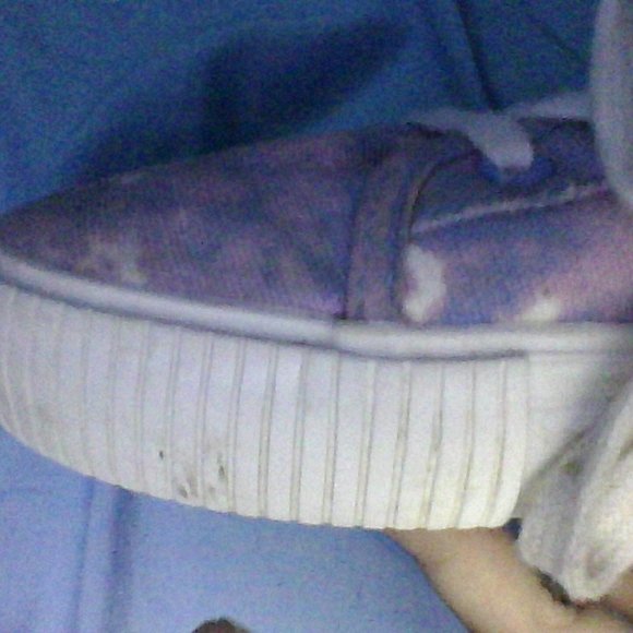 size six tie die purple and white sneakers - Picture 5 of 7